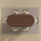 Table de salle à manger ovale Dovelina 67 pour 6 personnes, table de cuisine en bois de style ferme moderne du milieu du siècle