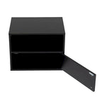 Table de chevet murale en bois avec porte battante (Lot de 2)