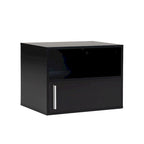 Table de chevet murale en bois avec porte battante (Lot de 2)
