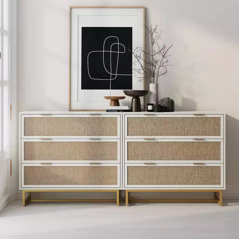 Lot de 2 commodes en rotin Kova Nathan James