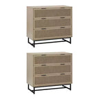 Lot de 2 commodes en rotin Kova Nathan James
