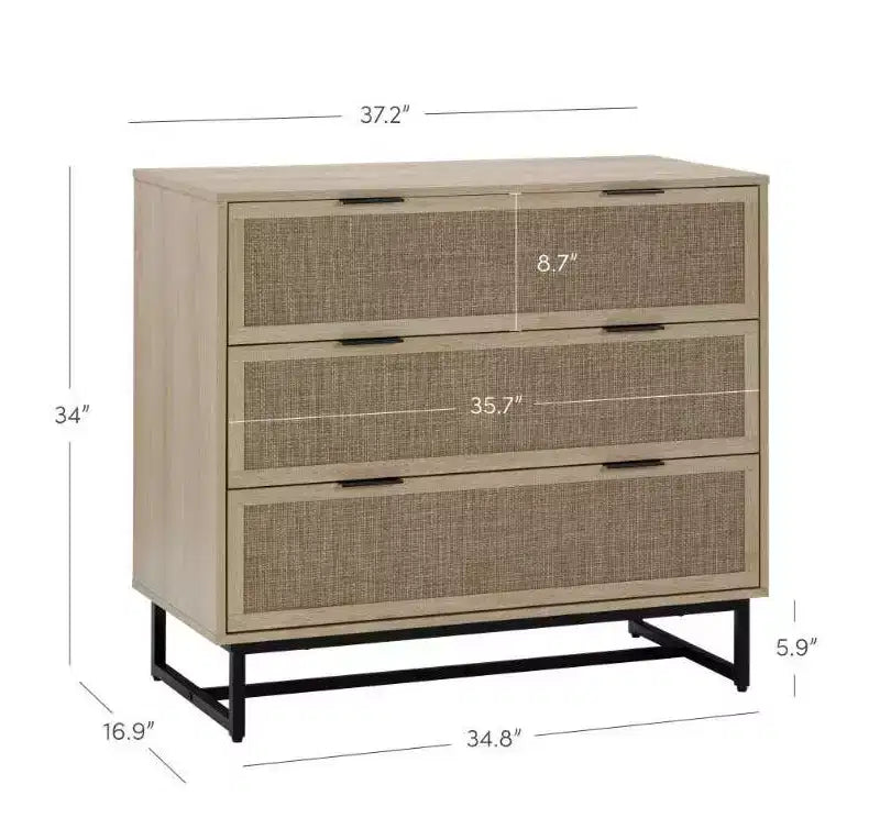 Lot de 2 commodes en rotin Kova Nathan James