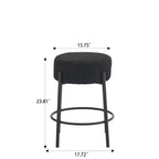 HOMLUX Lot de 2 tabourets de bar ronds Hauteur comptoir Chaises de salle à manger de cuisine Blanc/Noir