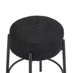 HOMLUX Lot de 2 tabourets de bar ronds Hauteur comptoir Chaises de salle à manger de cuisine Blanc/Noir