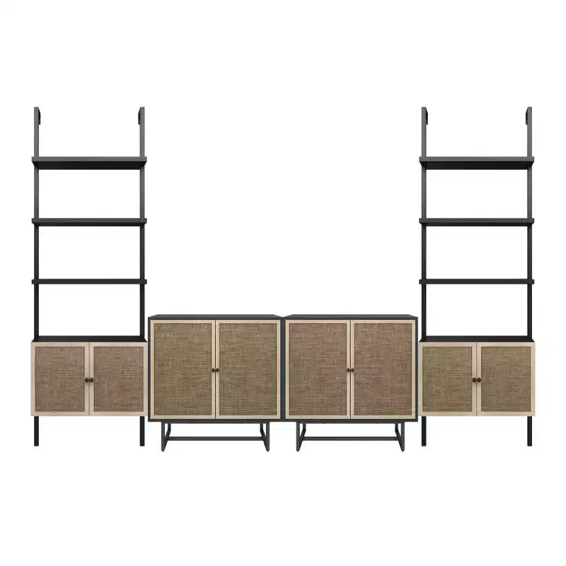 Nathan James Kova Rattan TV Wall Unit for TVs up to 50