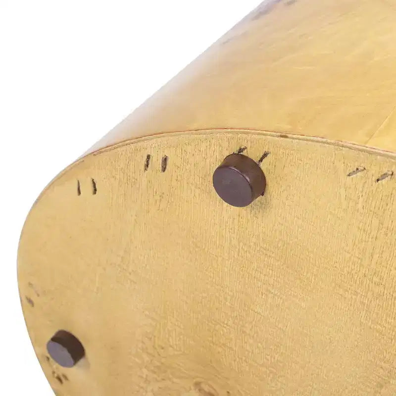 Jennifer Taylor Home Nebula 20 Table d'appoint ovale à pilier, en bois de loupe marron naturel chaud
