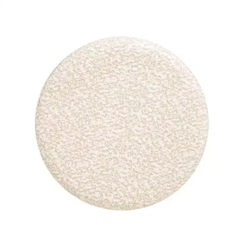 JTH LUXE Hampton Pouf capitonné rond de 18 po avec base festonnée,