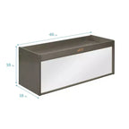 Meuble de rangement double face ECR4Kids avec plateau d'activités et miroir, mobilier de classe