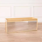 Meuble de rangement double face ECR4Kids avec plateau d'activités et miroir, mobilier de classe
