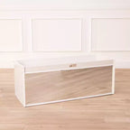 Meuble de rangement double face ECR4Kids avec plateau d'activités et miroir, mobilier de classe