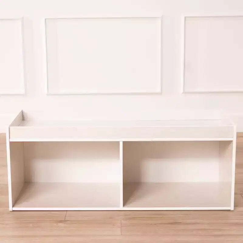 Meuble de rangement double face ECR4Kids avec plateau d'activités et miroir, mobilier de classe