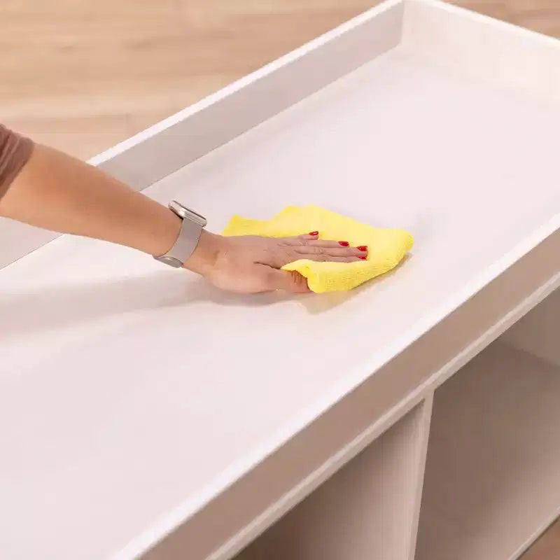 Meuble de rangement double face ECR4Kids avec plateau d'activités et miroir, mobilier de classe