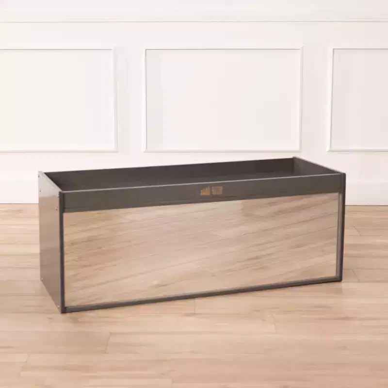 Meuble de rangement double face ECR4Kids avec plateau d'activités et miroir, mobilier de classe