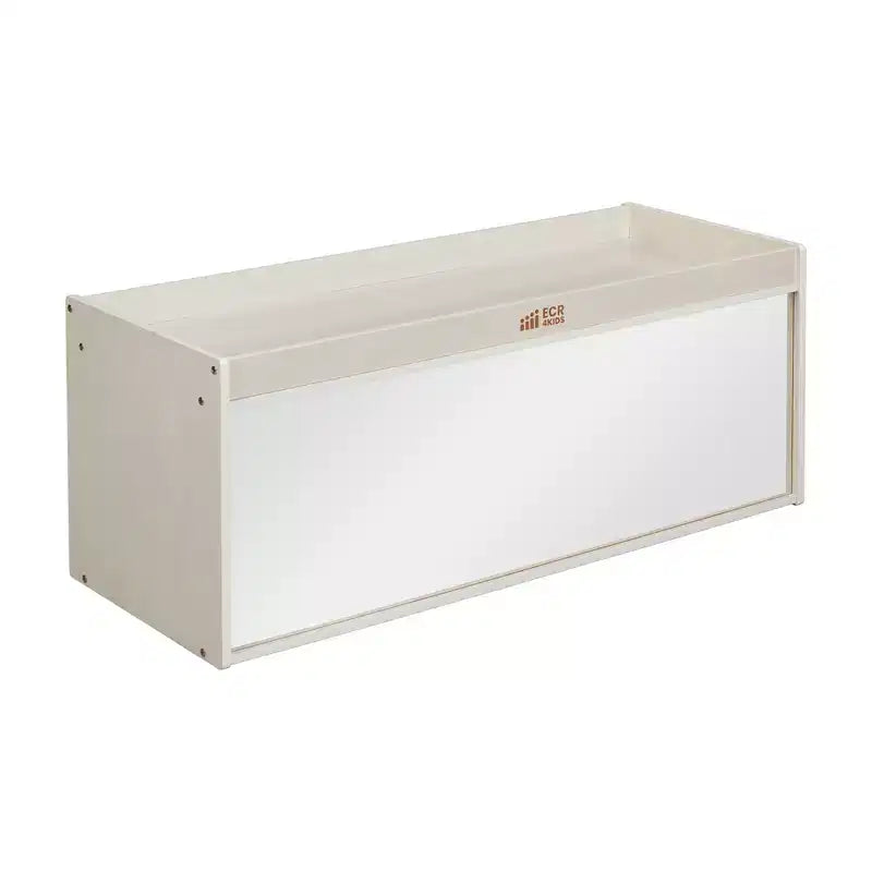 Meuble de rangement double face ECR4Kids avec plateau d'activités et miroir, mobilier de classe