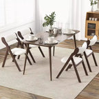 Costway Lot de 2/4 chaises pliantes avec dossier et assise rembourrés confortables Structure en bois d'hévéa naturel