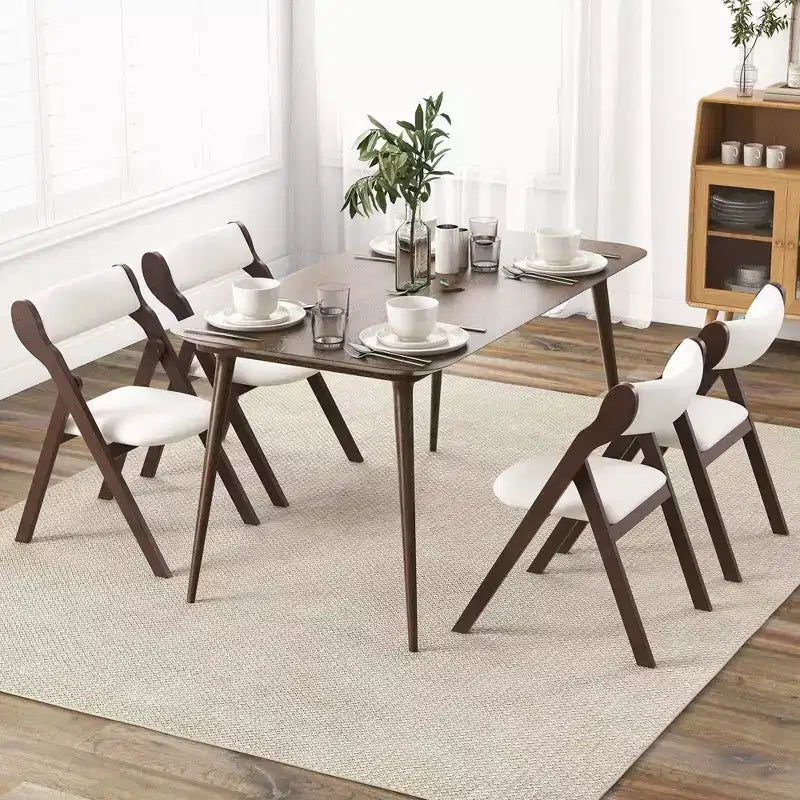 Costway Lot de 2/4 chaises pliantes avec dossier et assise rembourrés confortables Structure en bois d'hévéa naturel