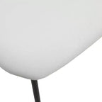 LeisureMod Lyra Series - Lot de 2 chaises de salle à manger modernes rembourrées, assise en cuir avec dossier en hêtre et pieds en fer, pour cuisine moderne, salle à manger, maison, café