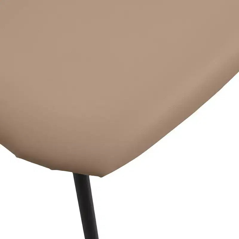 LeisureMod Lyra Series - Lot de 2 chaises de salle à manger modernes rembourrées, assise en cuir avec dossier en hêtre et pieds en fer, pour cuisine moderne, salle à manger, maison, café