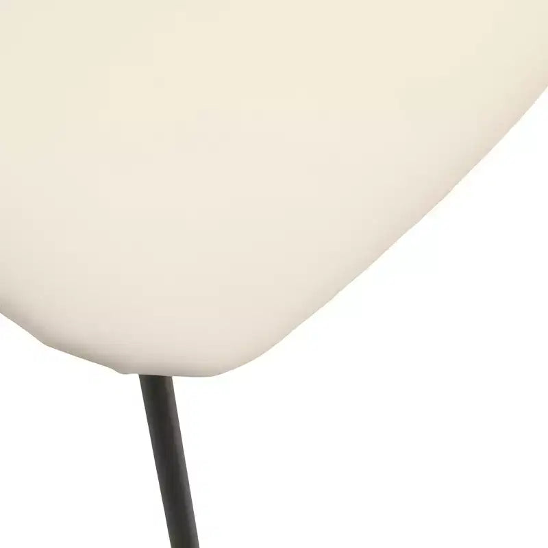 LeisureMod Lyra Series - Lot de 2 chaises de salle à manger modernes rembourrées, assise en cuir avec dossier en hêtre et pieds en fer, pour cuisine moderne, salle à manger, maison, café