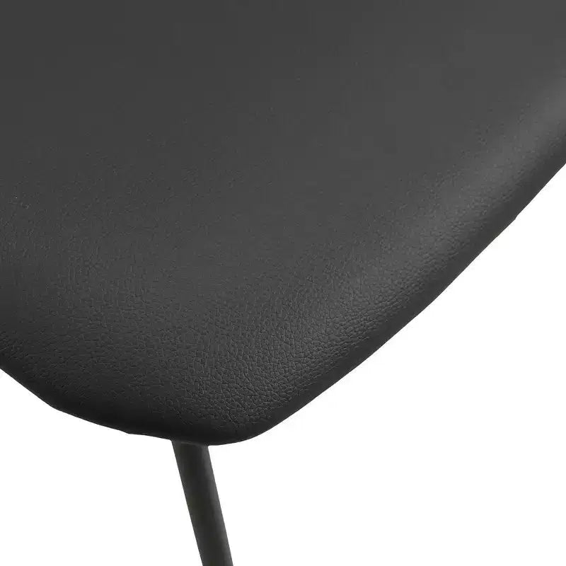 LeisureMod Lyra Series - Lot de 2 chaises de salle à manger modernes rembourrées, assise en cuir avec dossier en hêtre et pieds en fer, pour cuisine moderne, salle à manger, maison, café