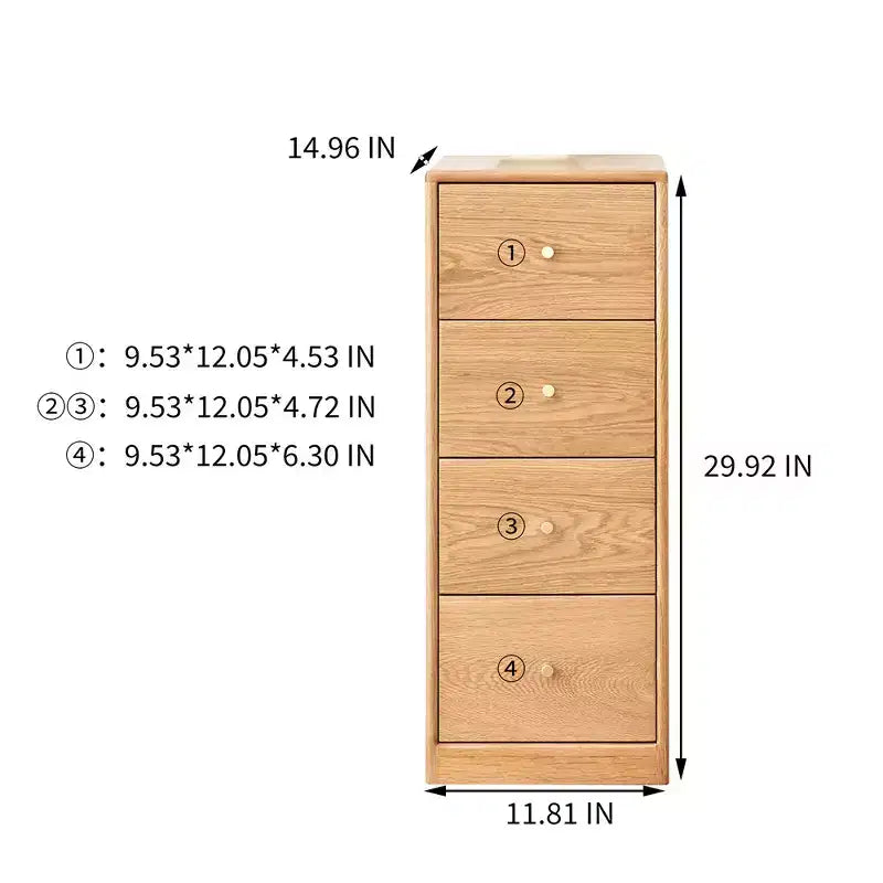 Table de chevet avec 4 tiroirs, table de chevet en bois avec rangement, petite commode de rangement, armoire de rangement autoportante pour chambre à coucher, couloir, petit espace