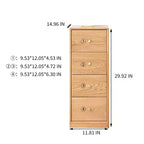 Table de chevet avec 4 tiroirs, table de chevet en bois avec rangement, petite commode de rangement, armoire de rangement autoportante pour chambre à coucher, couloir, petit espace