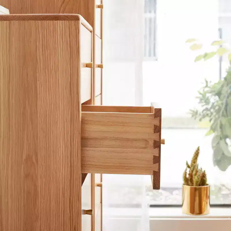 Table de chevet avec 4 tiroirs, table de chevet en bois avec rangement, petite commode de rangement, armoire de rangement autoportante pour chambre à coucher, couloir, petit espace