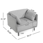 Christopher Knight Home Kyrie Fauteuil d'appoint rembourré avec coussins