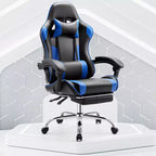 Chaise de jeu de course ergonomique JIONJOY avec dossier haut, soutien lombaire et accoudoirs réglables
