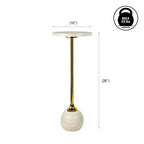 JONATHAN Y Evelyn 26 Table d'appoint/table basse moderne Glam en métal/résine avec plateau mosaïque