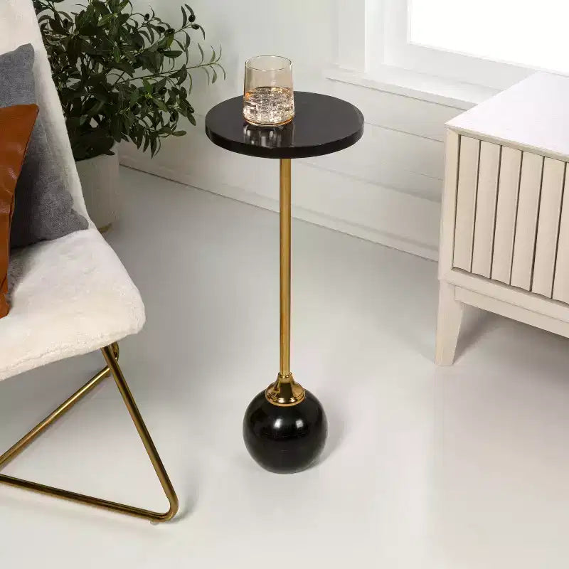 JONATHAN Y Evelyn 26 Table d'appoint/table basse moderne Glam en métal/résine avec plateau mosaïque