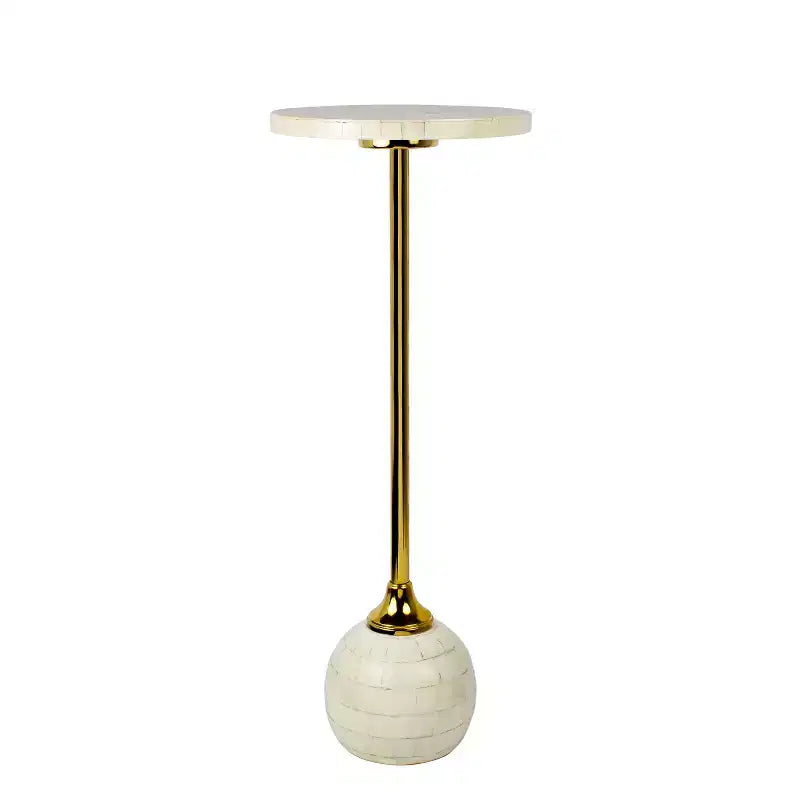 JONATHAN Y Evelyn 26 Table d'appoint/table basse moderne Glam en métal/résine avec plateau mosaïque