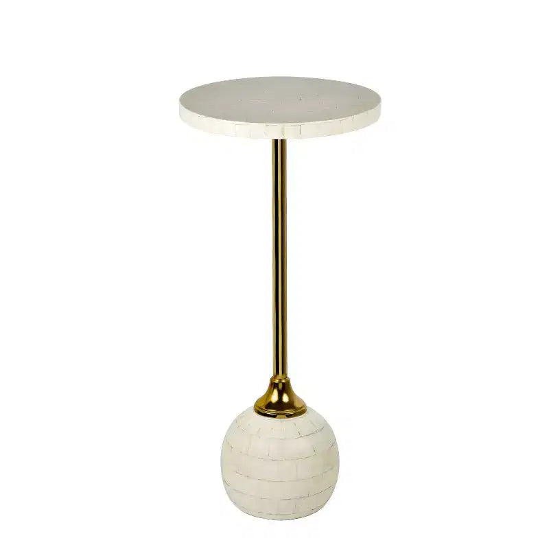 JONATHAN Y Evelyn 26 Table d'appoint/table basse moderne Glam en métal/résine avec plateau mosaïque