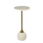 JONATHAN Y Evelyn 26 Table d'appoint/table basse moderne Glam en métal/résine avec plateau mosaïque