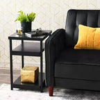 Table d'appoint rectangulaire Jamestown Household Essentials noire