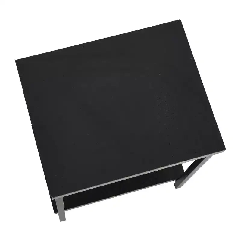 Table d'appoint rectangulaire Jamestown Household Essentials noire