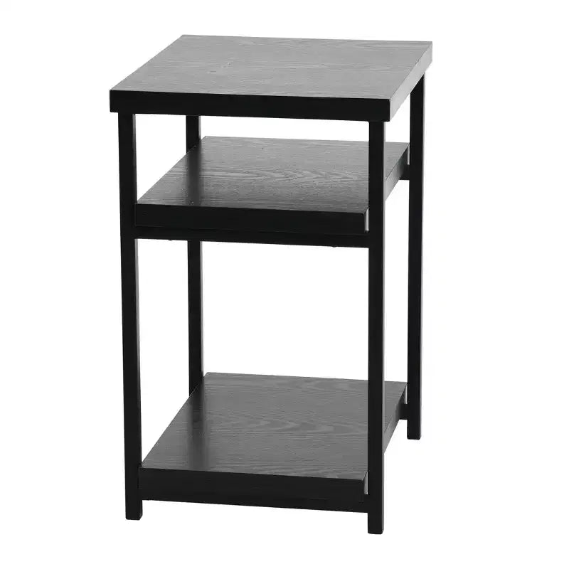 Table d'appoint rectangulaire Jamestown Household Essentials noire