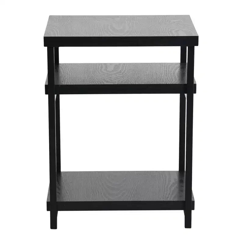 Table d'appoint rectangulaire Jamestown Household Essentials noire