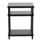 Table d'appoint rectangulaire Jamestown Household Essentials noire