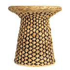 Table d'appoint en jacinthe d'eau tressée Household Essentials, noire et naturelle