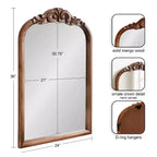 Miroir arche en bois Arendahl 24x36 Kate & Laurel All Things Decor