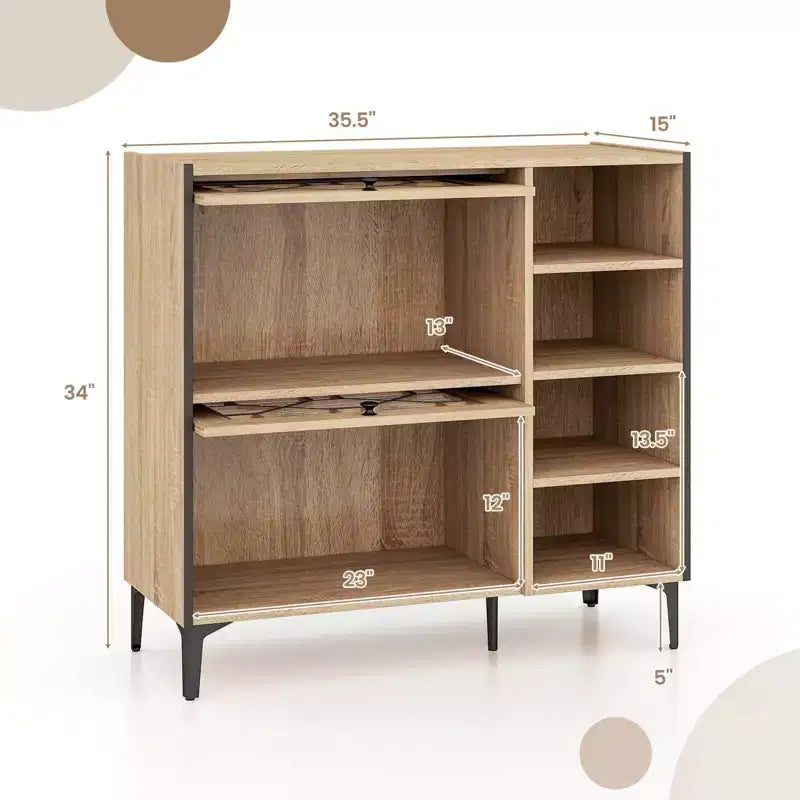 Armoire à chaussures Costway avec portes basculantes et étagères réglables et amovibles pour entrée