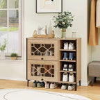 Armoire à chaussures Costway avec portes basculantes et étagères réglables et amovibles pour entrée