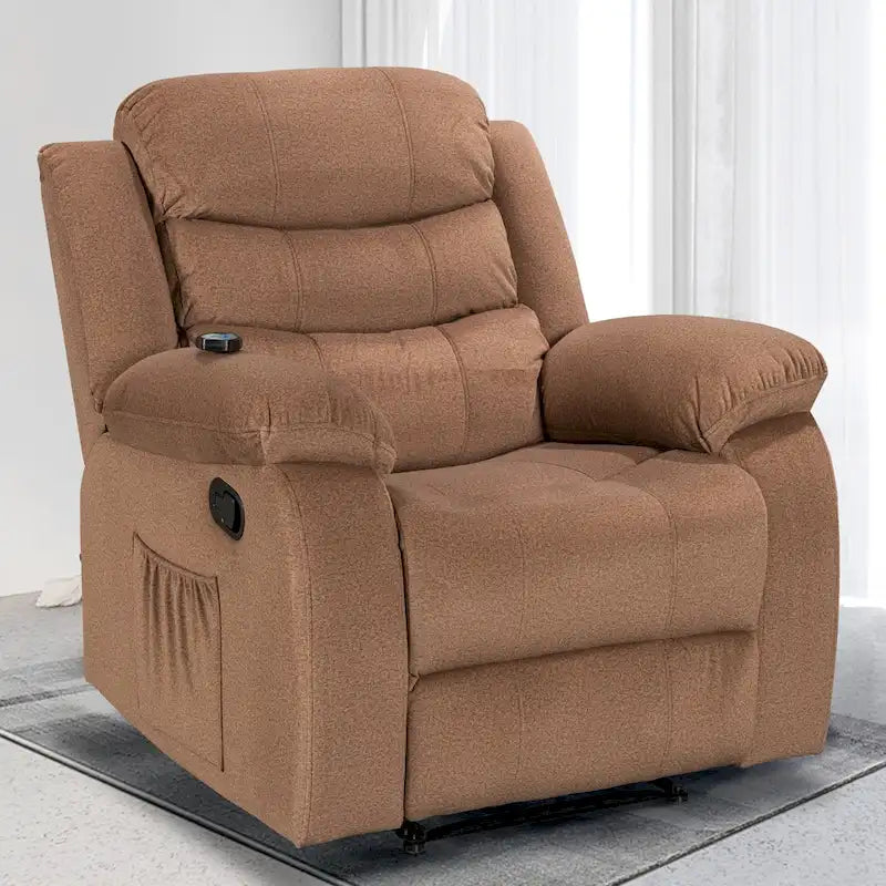 Fauteuil inclinable moelleux avec fonctions massage et chaleur