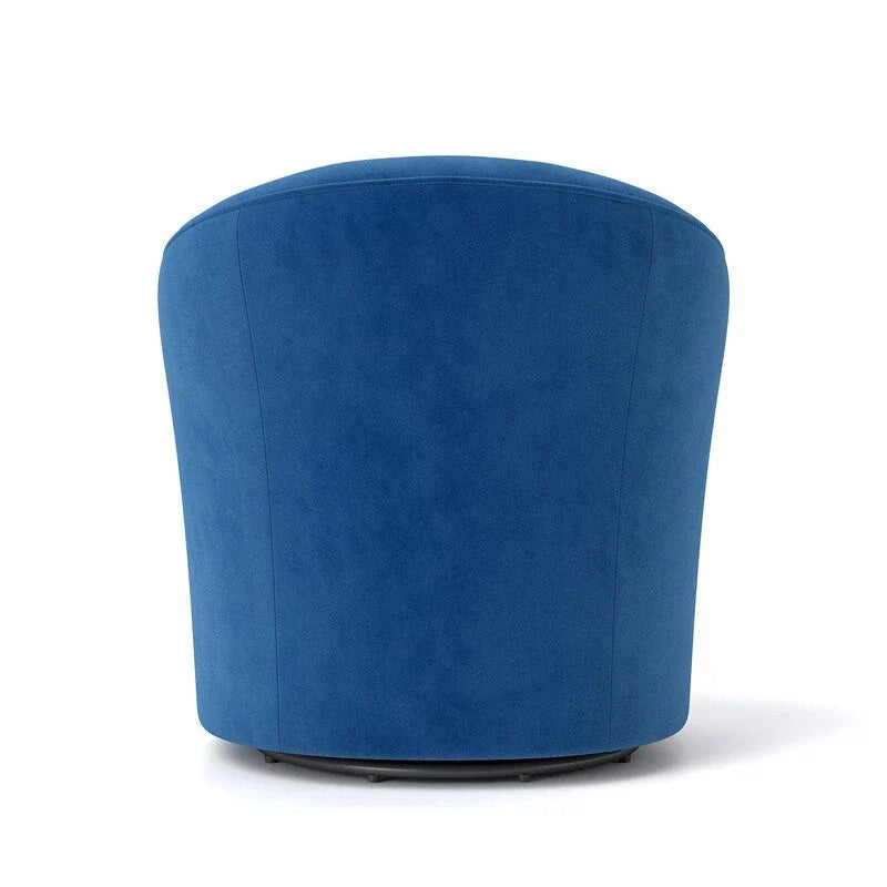 Fauteuil club pivotant à 360 degrés en velours avec dossier capitonné