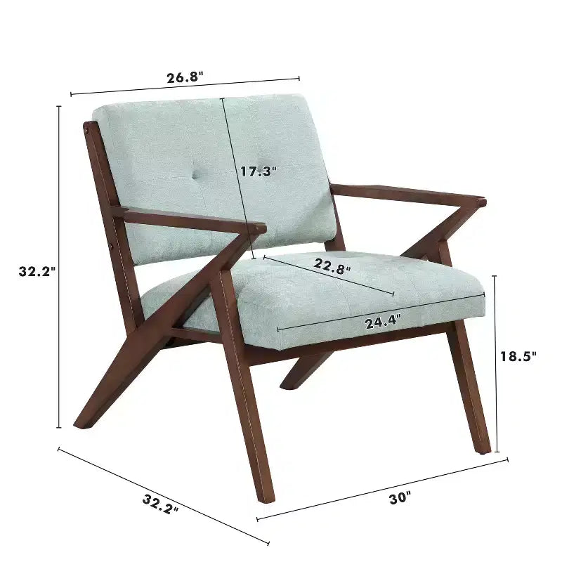 Christopher Knight Home Yuna, fauteuil d'appoint rembourré en bois, vert/marron