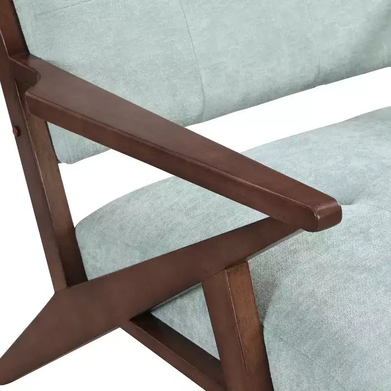 Christopher Knight Home Yuna, fauteuil d'appoint rembourré en bois, vert/marron