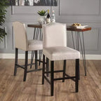 Tabouret de comptoir Christopher Knight Home Bella rembourré de 26,8 po avec clous décoratifs (lot de 2)