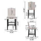 Tabouret de comptoir Christopher Knight Home Bella rembourré de 26,8 po avec clous décoratifs (lot de 2)