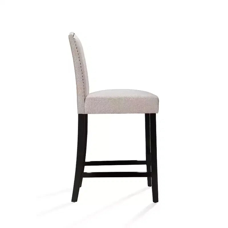 Tabouret de comptoir Christopher Knight Home Bella rembourré de 26,8 po avec clous décoratifs (lot de 2)